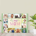 Mamma citerar hjärtat i Grönten 12 foto av familje Canvastryck<br><div class="desc">Kanvastrycket Wrapped Photo för Mamma med vackra citattecken och vattenfärgblommor på en grönt och med en antik gräddbakgrund. Fotomallen är konfigurerad så att du kan lägga till 12 av dina favoritfoton som visas som gräns runt citattecknet i mamma. Ordalydelsen lyder "MAMMA i familjens hjärta" och är skriven med fetstil och...</div>