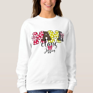 Mamma Claus Cute Mönster Bow jul T Shirt