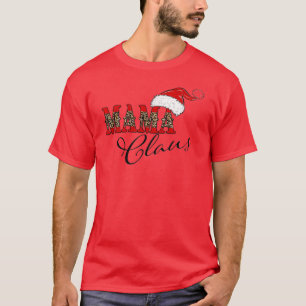 Mamma Claus God jul Funny Mamma Älskare Santa H T Shirt