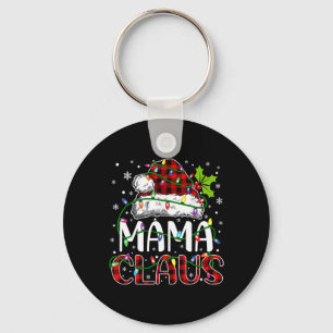Mamma Claus jul Ljus Matching Family Julafton P Nyckelring