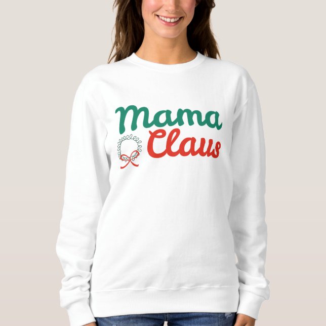 Mamma Claus jul Sweatshirt T Shirt (Framsida)
