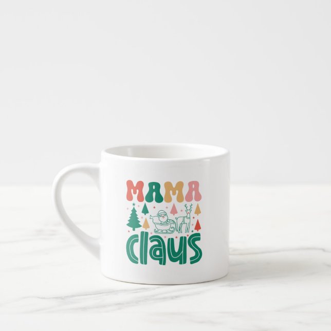 Mamma Claus-juldesign-60097 Espressomugg (Vänster)