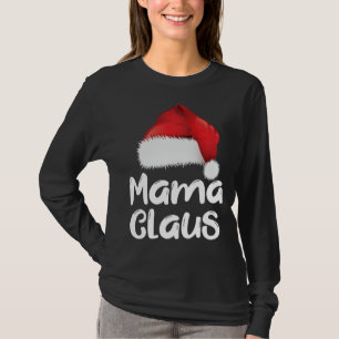 Mamma Claus-julfamiljen Matching Santa Hat Paj T Shirt