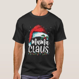 Mamma Claus Santa Family Matching jul Pajamas T Shirt