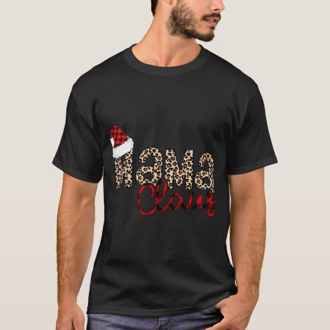 Mamma Claus Santa Hat jul Pajama Group Family T Shirt (Framsida)