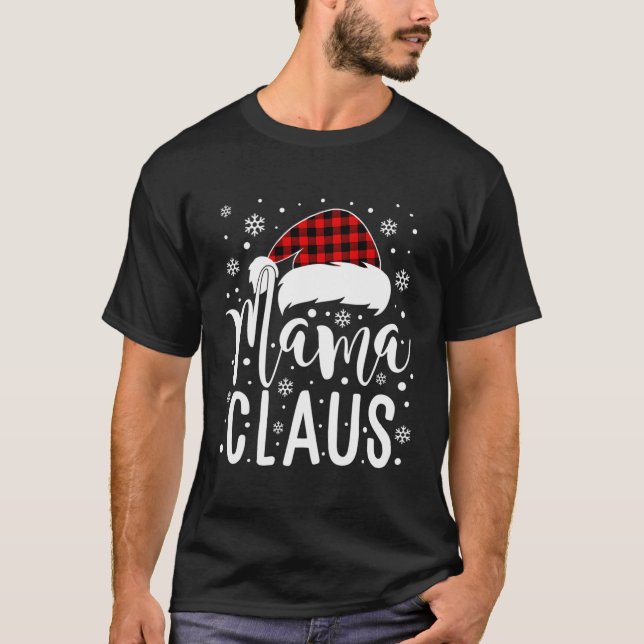 Mamma Claus with Santa Hat Mamma Mamma Mamma jul T Shirt (Framsida)