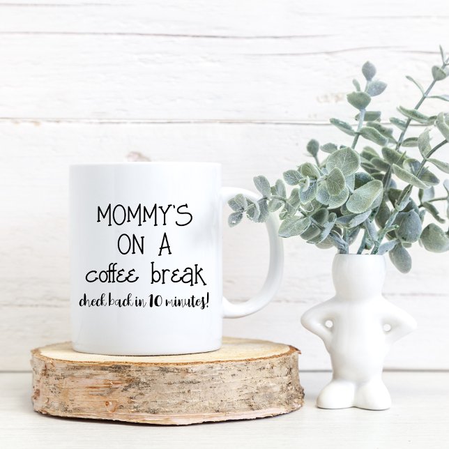 Mamma Coffee Break Funny Mug for Mamma Kaffemugg (Funny Mothers Day Coffee Break Mothers Day Mug Gift Idea from Kids Husband Friend)