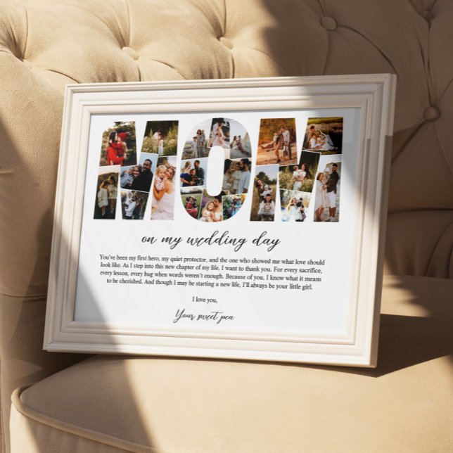 Mamma Collage på min Bröllopsdag, Mor Gift för hen Poster (Skapare uppladdad)