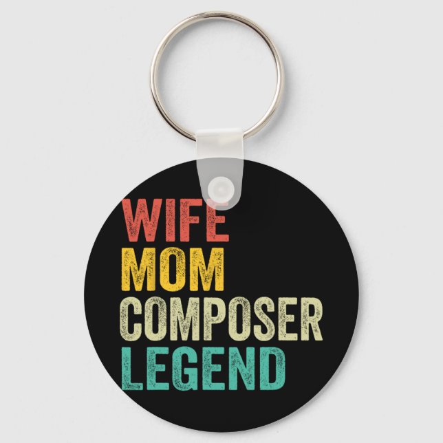 Mamma Composer Legend Mors dag Vintage Nyckelring (Framsida)