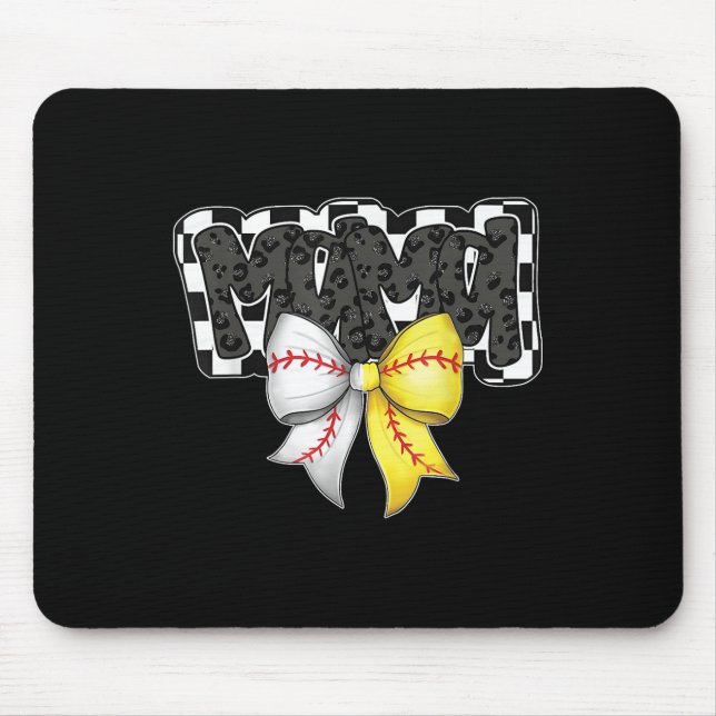 Mamma Coquette Bow Game Day Baseball Softball Chee Musmatta (Framsidan)