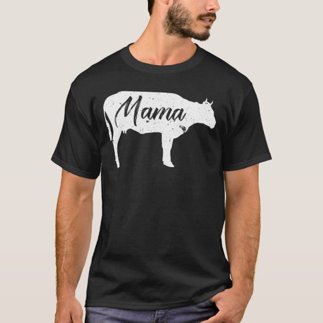 Mamma Cow Heifer Farmer Cow Cattle Land Tee (Framsida)