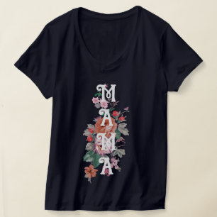 Mamma Cute blommigt för mor T Shirt