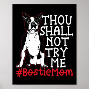 Mamma Cute Boston Terrier Hund älskare Poster
