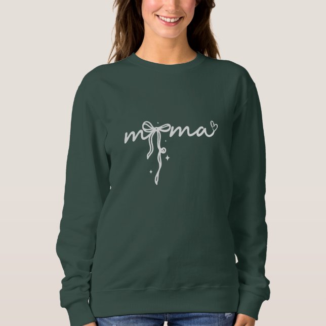 Mamma Cute Bow Mors dag Gift T Shirt (Framsida)
