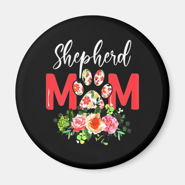 Mamma Cute German Shepherd Magnet (Framsidan)