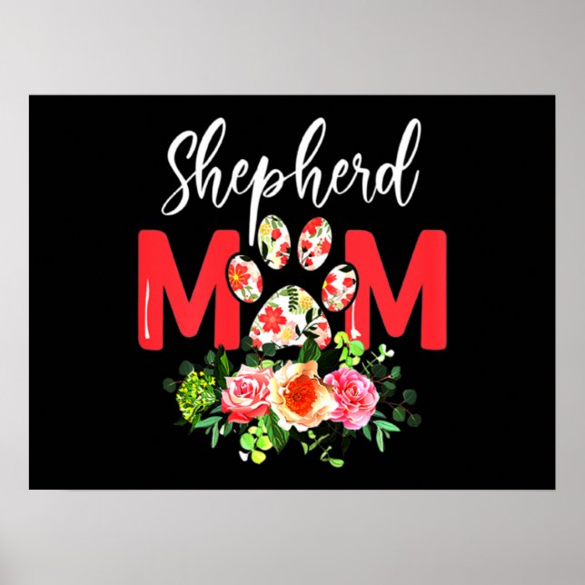 Mamma Cute German Shepherd Poster (Framsidan)