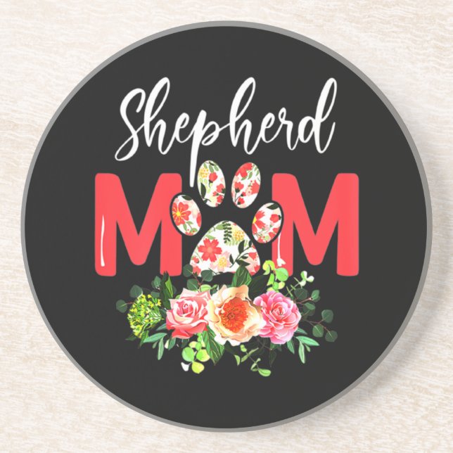 Mamma Cute German Shepherd Underlägg (Framsidan)