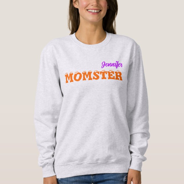Mamma Cute oktober Halloween Momster Ash T Shirt (Framsida)