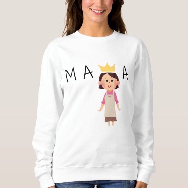 Mamma Cute Sweatshirt T Shirt (Framsida)