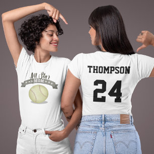 Mamma Cute Whimsical All Star Softball Vintage Sig T Shirt