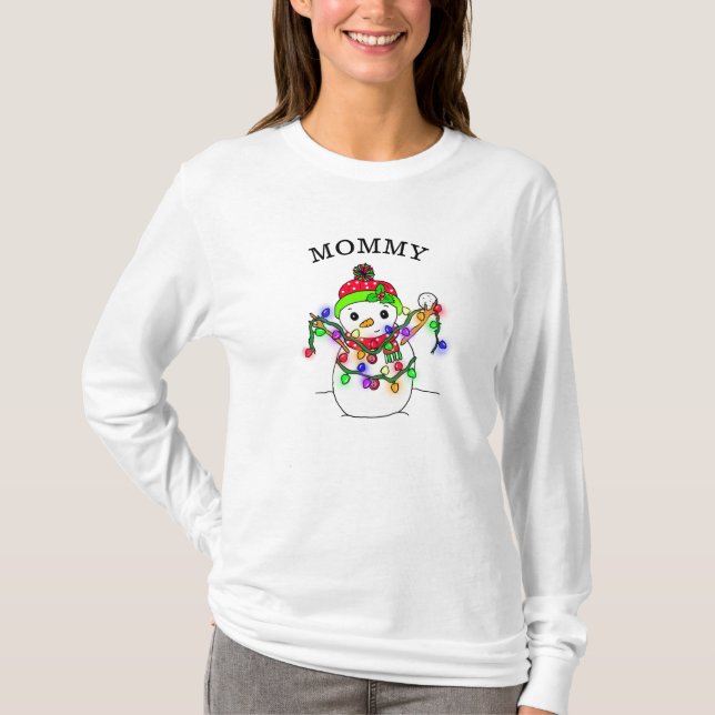 Mamma Cute Whimsical jul T Shirt (Framsida)