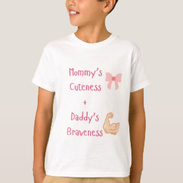 Mamma Cuteness + Pappor Braveness Kids' T-Shirt