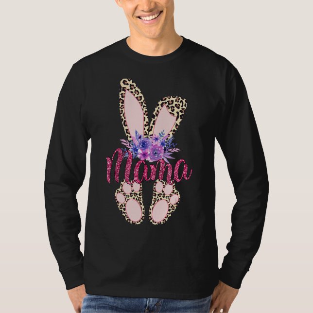 Mamma Dagen 2022 Leopard Bunny Rabbit Gi T Shirt (Framsida)