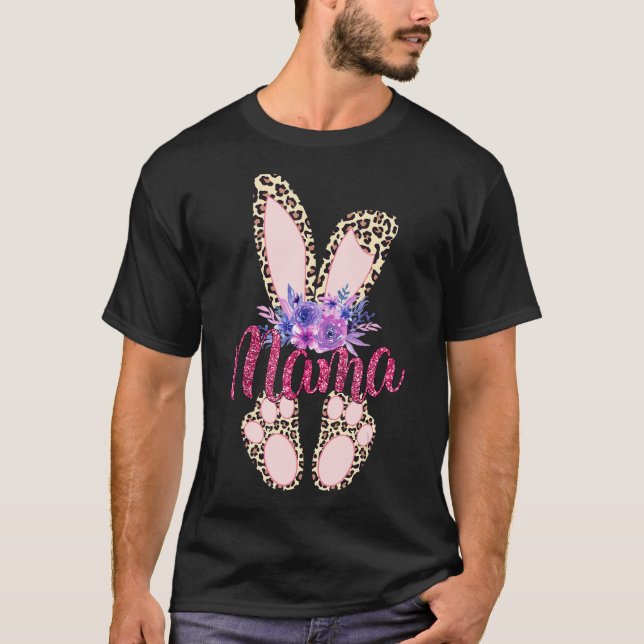 Mamma Dagen 2022 Leopard Bunny Rabbit Gi T Shirt (Framsida)