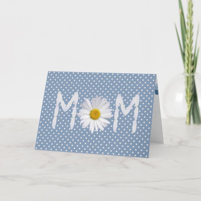 mamma daisy på polka dots kort (Framsida)