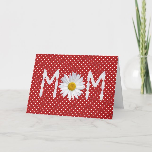 Mamma Daisy vid Polka dots Kort (Framsida)