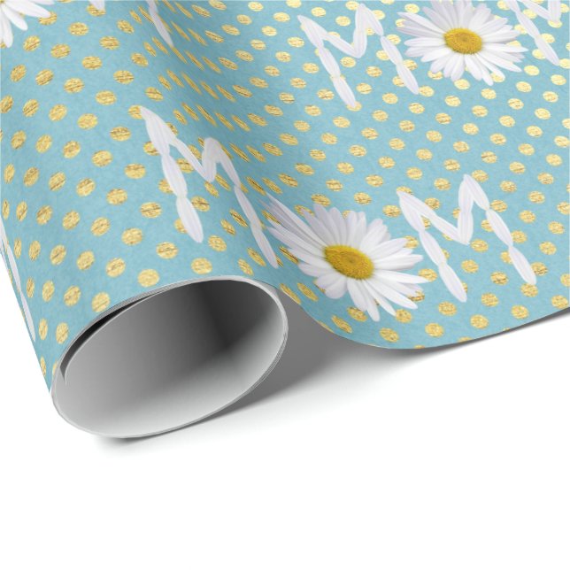 Mamma Daisy vid Polka dots Presentpapper (Rullad Hörn)