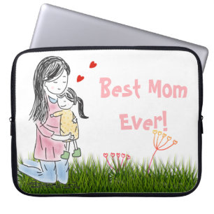 Mamma & DDotter Hug Anpassningsbar Laptop Fodral