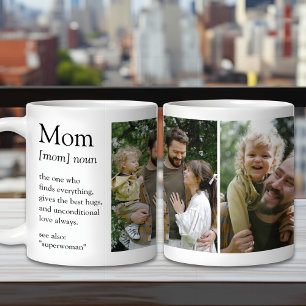 Mamma Definition Funny och Heartfilt Family Photo Kaffemugg