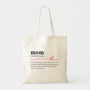 Mamma Definition – Minimalistisk present till mamm Tygkasse