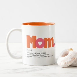 Mamma Definition Orange/Rosa tvåtonskaffe Mugg