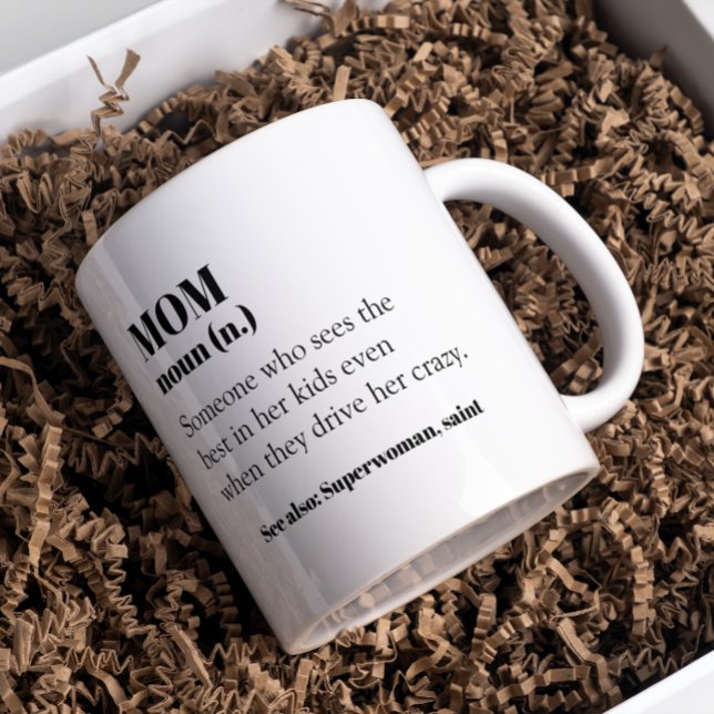 Mamma Definition Ord Noun Gift Mors dag Kaffemugg (Skapare uppladdad)