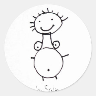 Mamma-dekal Runt Klistermärke