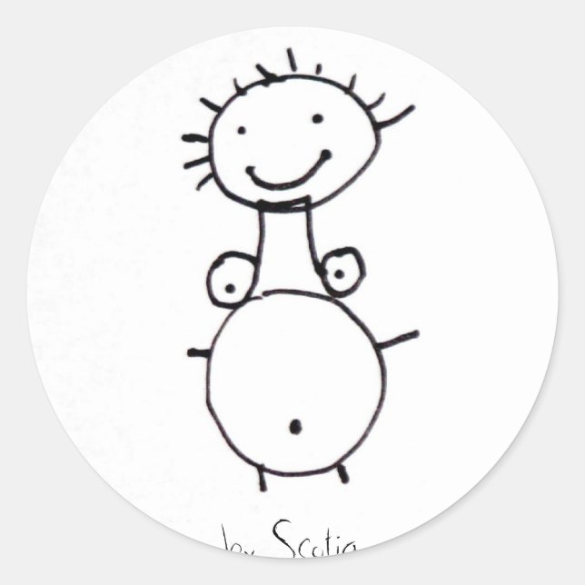 Mamma-dekal Runt Klistermärke (Framsida)