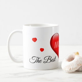 Mamma - "Den bästa" med hjärtan Kaffemugg
