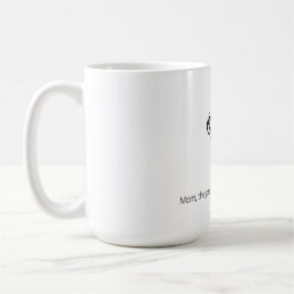 Mamma den vackraste blomman (svart typsnitt) kaffemugg
