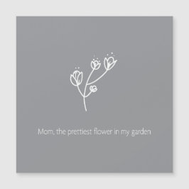 Mamma den vackraste blomman (vit typografi)