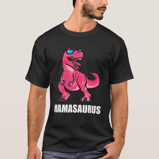 Mamma Dinosaur Mamasaurus Mamma Mor Kvinnor T Shirt (Framsida)