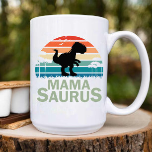 Mamma Dinosaur vintage mamma-årsdagen Kaffemugg