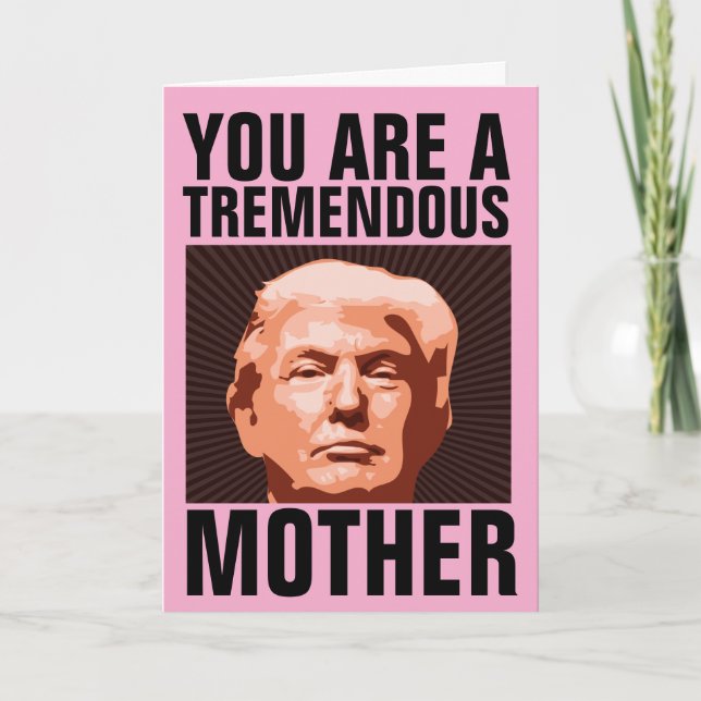 MAMMA DONALD TRUMP BIRTHDAY CARD FOR MOR KORT (Framsida)