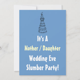 Mamma Dotter Brölloksvaka Inbjudan