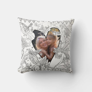Mamma-dotter| Fairy Färg i Photo Cushion Kudde