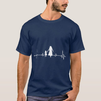 Mamma Dotter Heartslag Mor Dag Mor vänner T Shirt