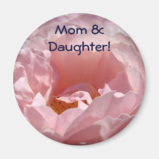 Mamma & dotter magnet Rosa rosblommor