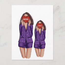 mamma, dotter, mors dag, gåva vykort