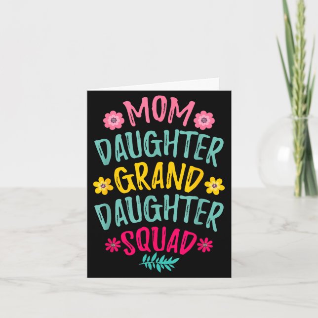 Mamma dotter sondotter trupp matchande mors kort (Framsida)